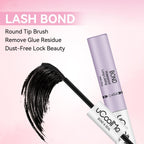 uCoolMe Lash Bond and Seal Waterproof 10ML for Lash Clusters 144Hours SuperStrong Long-Lasting Non-Irritating Eyelash Glue for DIY at Home(Black,10ML)