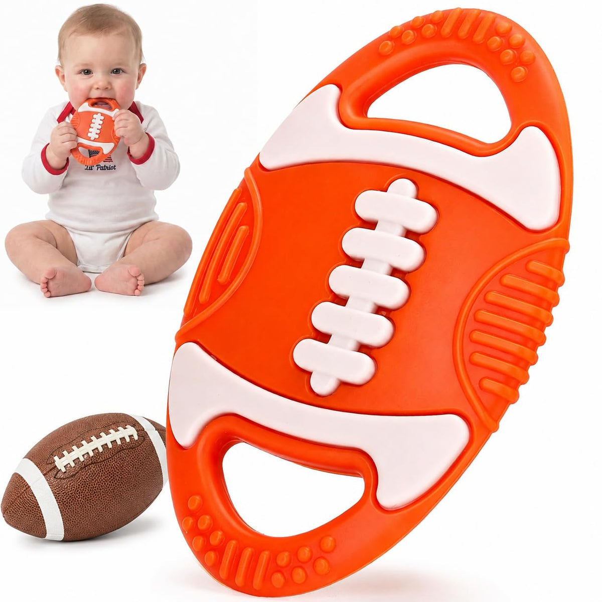 Baby Teething Toys Silicone Baby Football-Themed Teether Over 3 Months