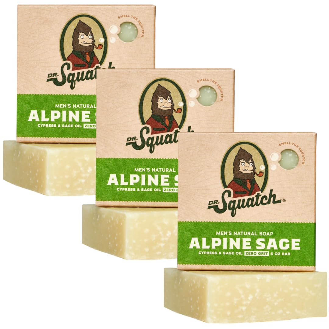 Buy now Dr. Squatch Natural Men’s Bar Soap - Cold Process Body Soap Bar with Natural Oils - Gifts for Men - Pine Tar (5 oz, 3-Pack) at indiglob india