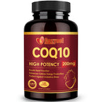 CoQ10 200mg Softgels with PQQ & Omega 3 Fish Oil, 120 Count