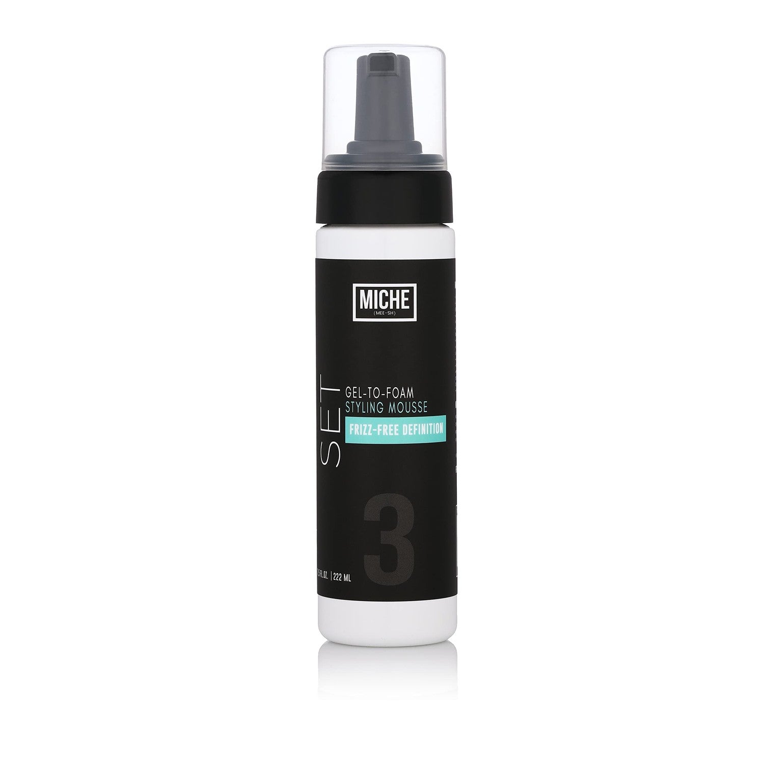 Miche Beauty Set Gel to Foam Mousse - Lightweight Styling Foam for All Hair Types, Long-Lasting Hold & Definition, Flexibility & Frizz Control, 7.5 fl oz