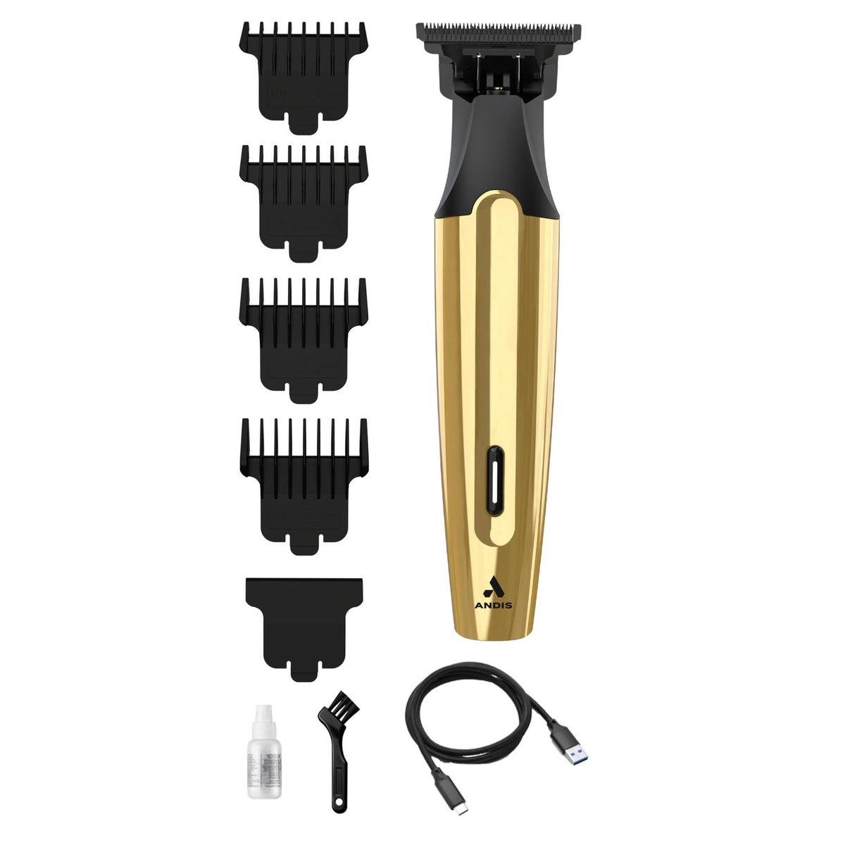 Andis 562442 Insight Slim Cordless Beard & Hair Trimmer Kit, 9-Pc, Gold