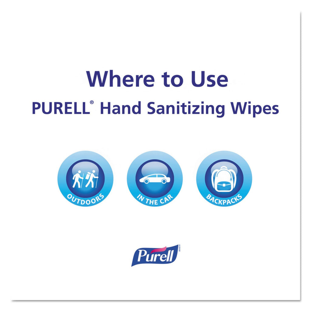 PURELL 902210BX Sanitizing Hand Wipes, 5 x 7, 100/Box