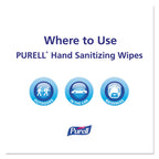PURELL 902210BX Sanitizing Hand Wipes, 5 x 7, 100/Box