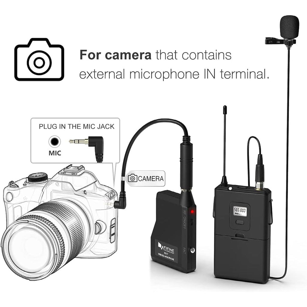 Buy now FIFINE Wireless Microphone System, Wireless Microphone set with Headset and Lavalier Lapel Mics, Beltpack Transmitter and Receiver,Ideal for Teaching, Preaching and Public Speaking Applications-K037B at indiglob india