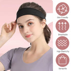 Headbands for Women Non Slip, 9Pcs Soft Elastic Hair Bands for Women's Hair, Fashion Stretchy Fabric Sweat Bands Headbands for Daily Workout Yoga Running Sports