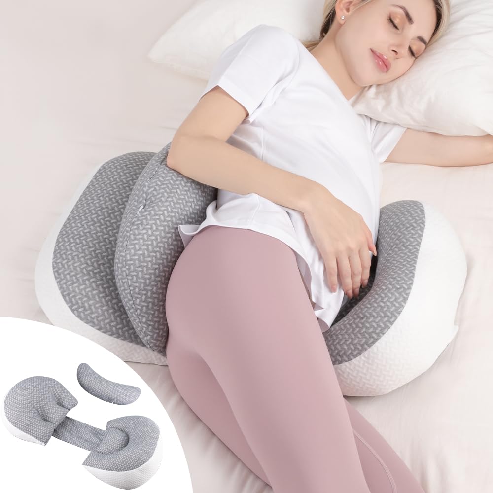 Chilling Home Portable Pregnancy Pillow, W Shaped Pregnancy Wedge Pillow