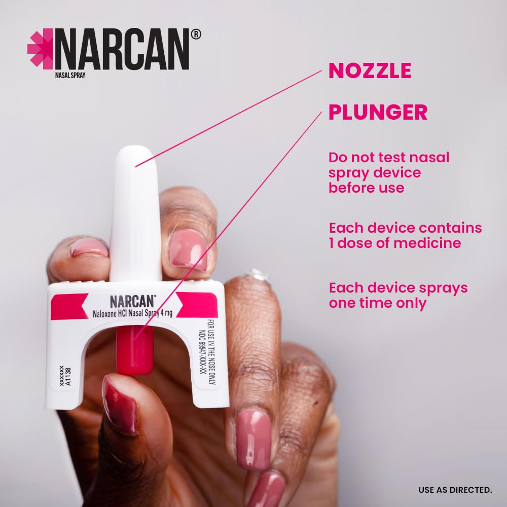 NARCAN Nasal Spray 4mg, 2 Single-Dose Devices, Opioid Overdose Treatment