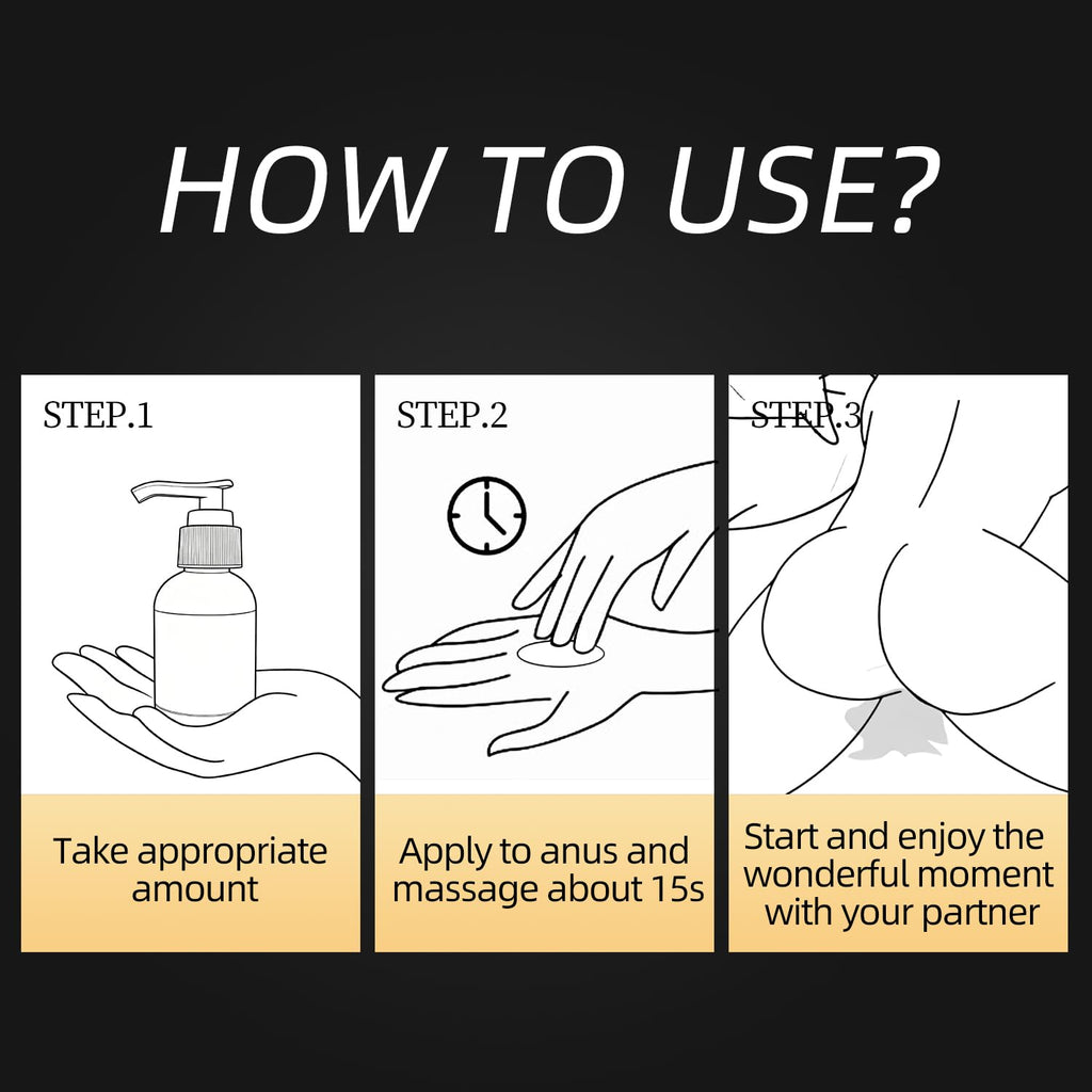 Anal Sex Lube, Water Based Fisting Gel Cum-Like Lube for Enhanced Comfort and Smooth Experience, Long Lasting Back Door Sexual Lubricant for Men, Women and Gay