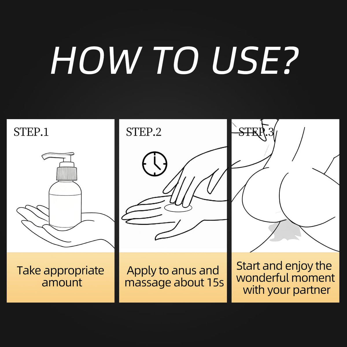 Anal Sex Lube, Water Based Fisting Gel Cum-Like Lube for Enhanced Comfort and Smooth Experience, Long Lasting Back Door Sexual Lubricant for Men, Women and Gay