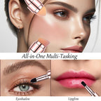 Buy now Bling Toman 4 in 1 Makeup Brush, Eyeshadow Eye Lip Face Concealing Blush Foundation Brush All in One Retractable Travel Size Makeup Brush Set (rose gold brush) at indiglob india