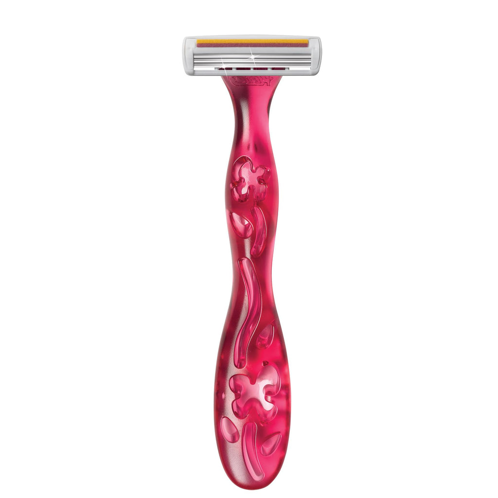 BIC Soleil Simply Smooth Women's Disposable 3 Blade Razors, Moisture Strip and Comfortable Handle, Skin Care Routine Kit, 8 Count (Pack of 2)