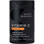 Sports Research® High Potency Vitamin C 1000mg, 240 Count Veggie Capsules | Antioxidant Activity & Immune Support | Ascorbic Acid Vitamin C | Non-GMO Verified & Gluten Free - 240 Servings