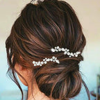 Buy now Easedaily Rhinstone Bride Wedding Hair Pins Silver Crystal Bridal Hair Pieces Hair Accessories for Women and Girls (pack of 2) (A-Silver) at indiglob india