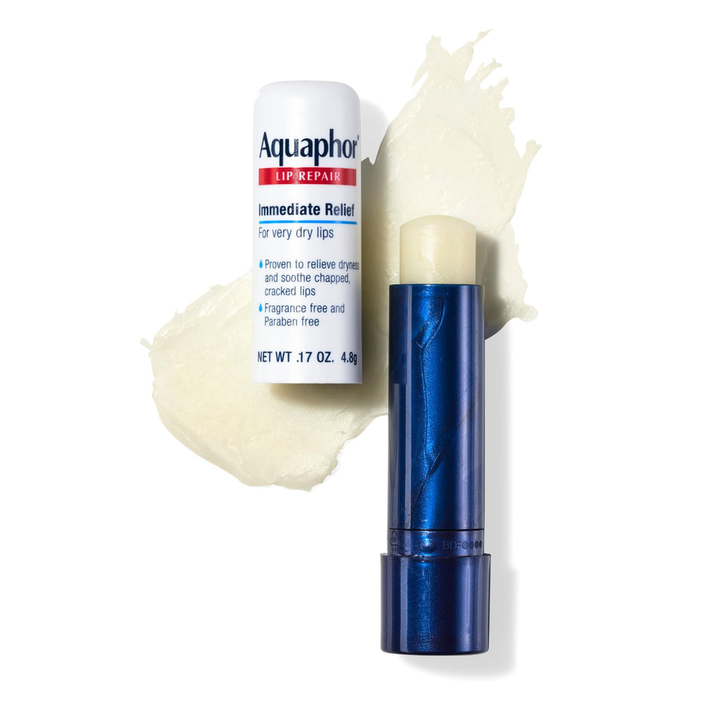 Aquaphor Lip Repair Stick, Moisturizing Lip Balm Pack, Relieves Dryness, 0.17 Oz Stick, Pack of 2 | Lip Balm Moisturizers with Jojoba Oil and Shea Butter, Immediate Dry Lip Relief, Paraben and Fragrance Free