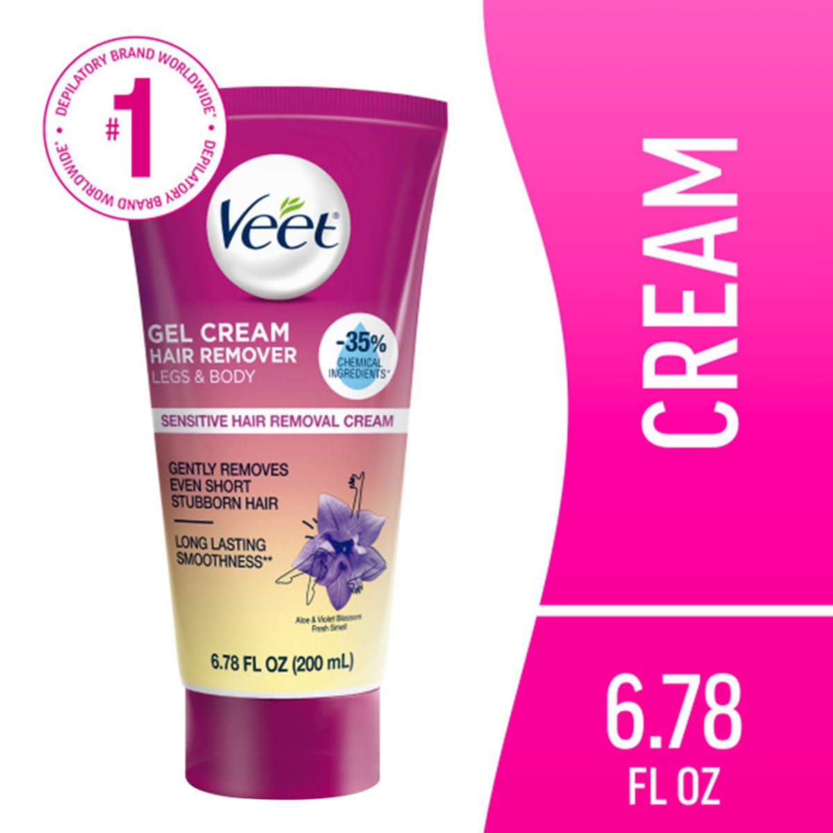 Buy now Veet Sensitive Skin Formula with Aloe Vera and Vitamin E, Dermatologically Tested Hair Removal Gel Cream 6.76 Fl Oz. for Legs & Body (2 Pack) at indiglob india