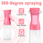 Spray Bottle For Hair,Continuous Water Mister for Hairstyling, Salons, Cleaning, Plants,Essential Oil Scents,Ultra Fine Mist Sprayer,6.8 OZ /200 ML-pink(Christmas Gifts)