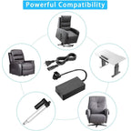 Buy now STAIGO Electric Sofa Recliner Transformer Charger or Lift Chair Power Adapter 29V 2A for Okin Limoss Pride Golden Lazboy Berkline Med-Lift+ AC/DC Power Cable at indiglob india