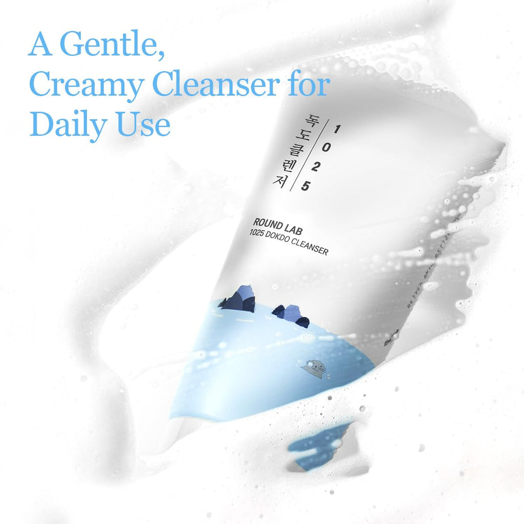Buy now ROUND LAB 1025 Dokdo Cleanser 5.07 Fl Oz, Low pH Facial Cleanser for Sensitive Skin, Rich Soft Bubbles for Deep Cleansing and Makeup Removal, Hydrating Face Wash with Deep Sea Water, Korean Skin Care at indiglob india