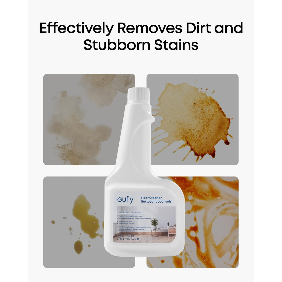 eufy Official Floor Cleaning Solution for E35, E28, C28, 473 ml