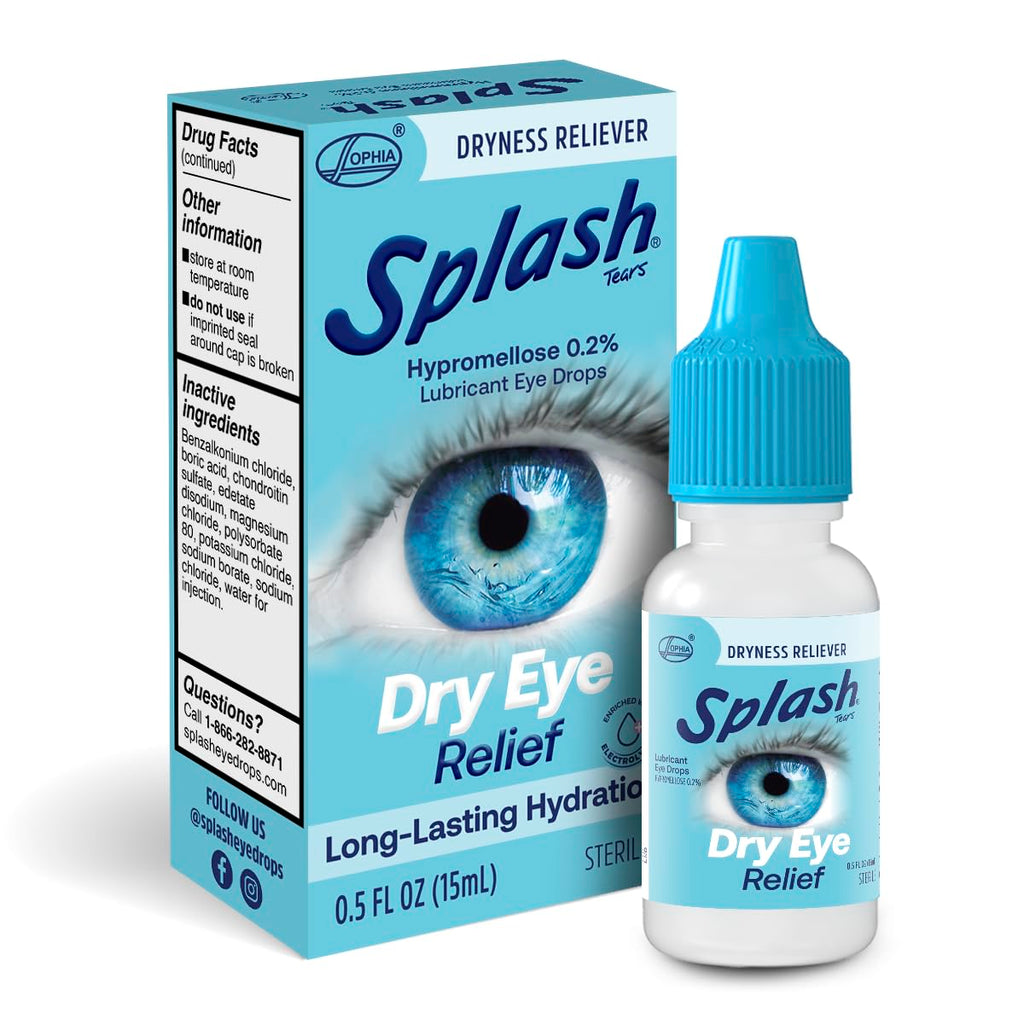 Lubricant Eye Drops for Dry Eyes, Fast Acting and Long Lasting Formula, Relieves Dryness, Grittiness, and Irritation, Moisturizing Eye Drops, Eye Care for Dry Eyes, 0.5 FL Oz, Bottle