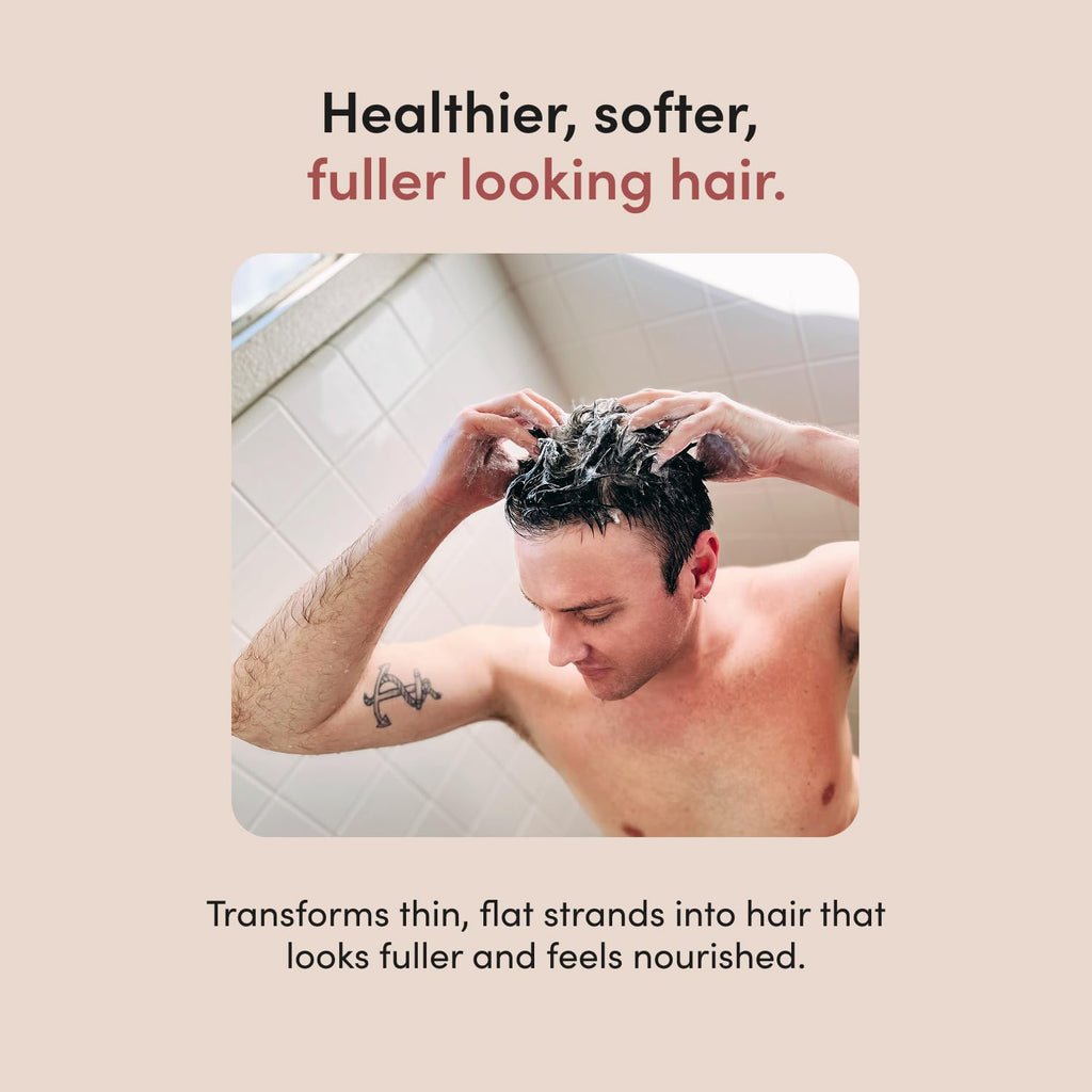 hims Thick Fix Shampoo & Conditioner, Saw Palmetto, Eucalyptus, 6.4 fl oz | Saw Palmetto for Healthy Hair Growth and Thickening, Scalp Cleansing, Vegan, Sulfate-Free, and Cruelty-Free