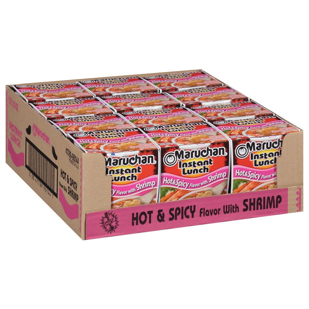 Buy now Maruchan Instant Lunch Beef, 2.25 Oz, Pack of 12 Hot & spicy shrimp at indiglob india