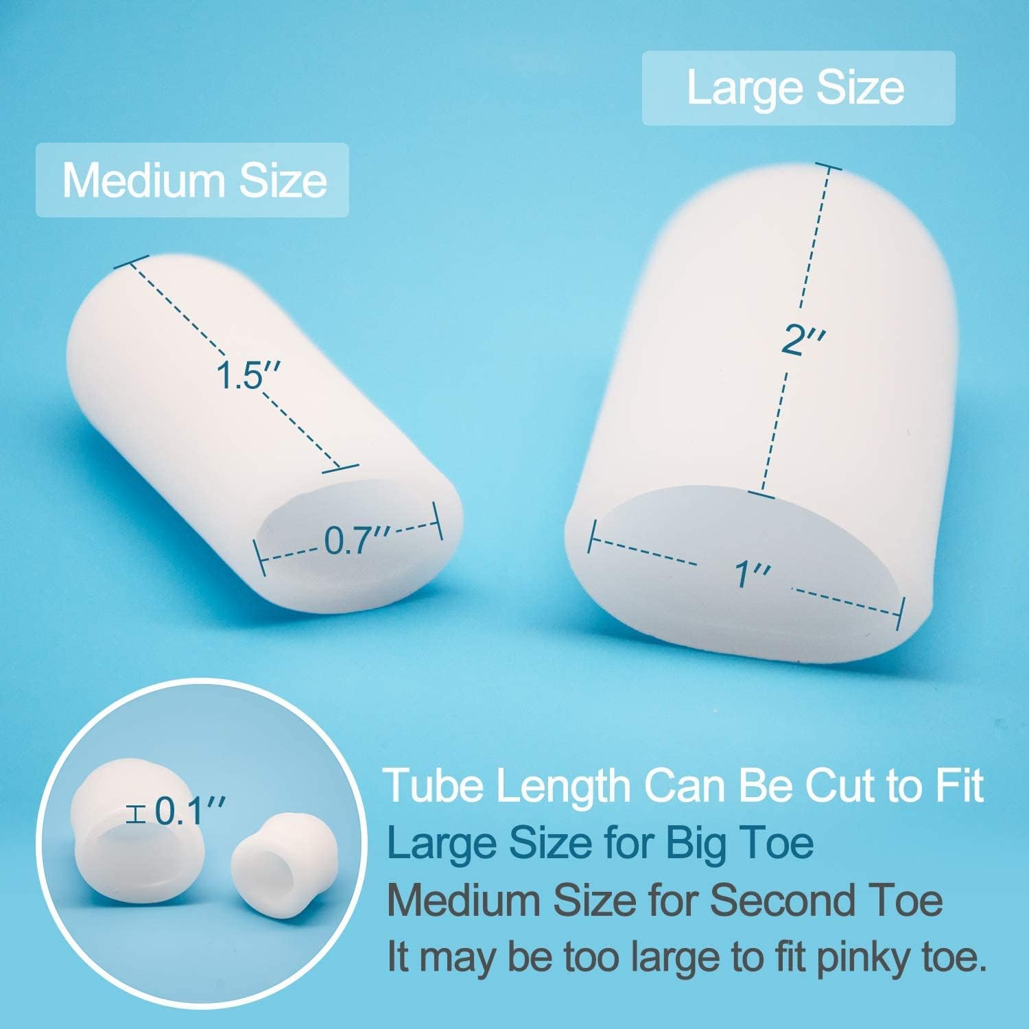Buy now Bukihome 12 PCS Toe Protectors, Silicone Toe Caps to Cushion Toe Blister, Corn, Callus, Hammer Toes,Great for Running, Walking, Stop Toe Pain (White,Multi-Size) at indiglob india