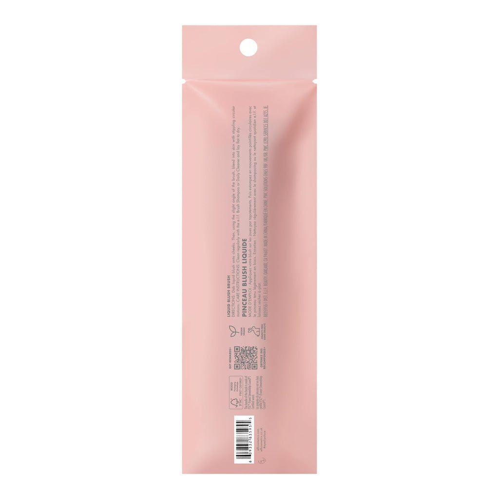 e.l.f. Camo Liquid Blush Brush | Angled Blush Brush Ideal For Applying & Blending Colors On Cheeks, Soft, Dense Bristles, Vegan & Cruelty-free