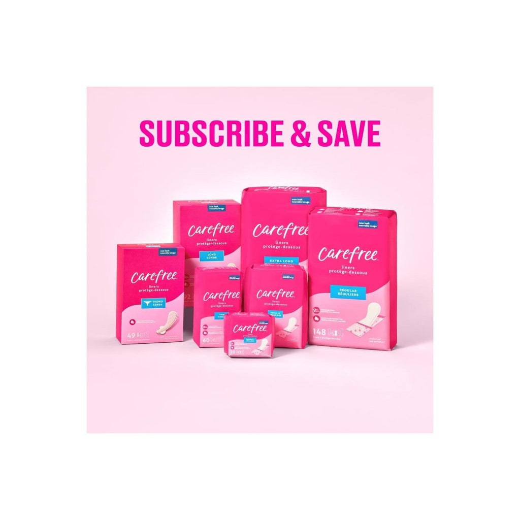 Buy now Carefree Acti-Fresh Body Shape Pantiliners Extra Long Unscented - 93 Count, Packaging may vary at indiglob india