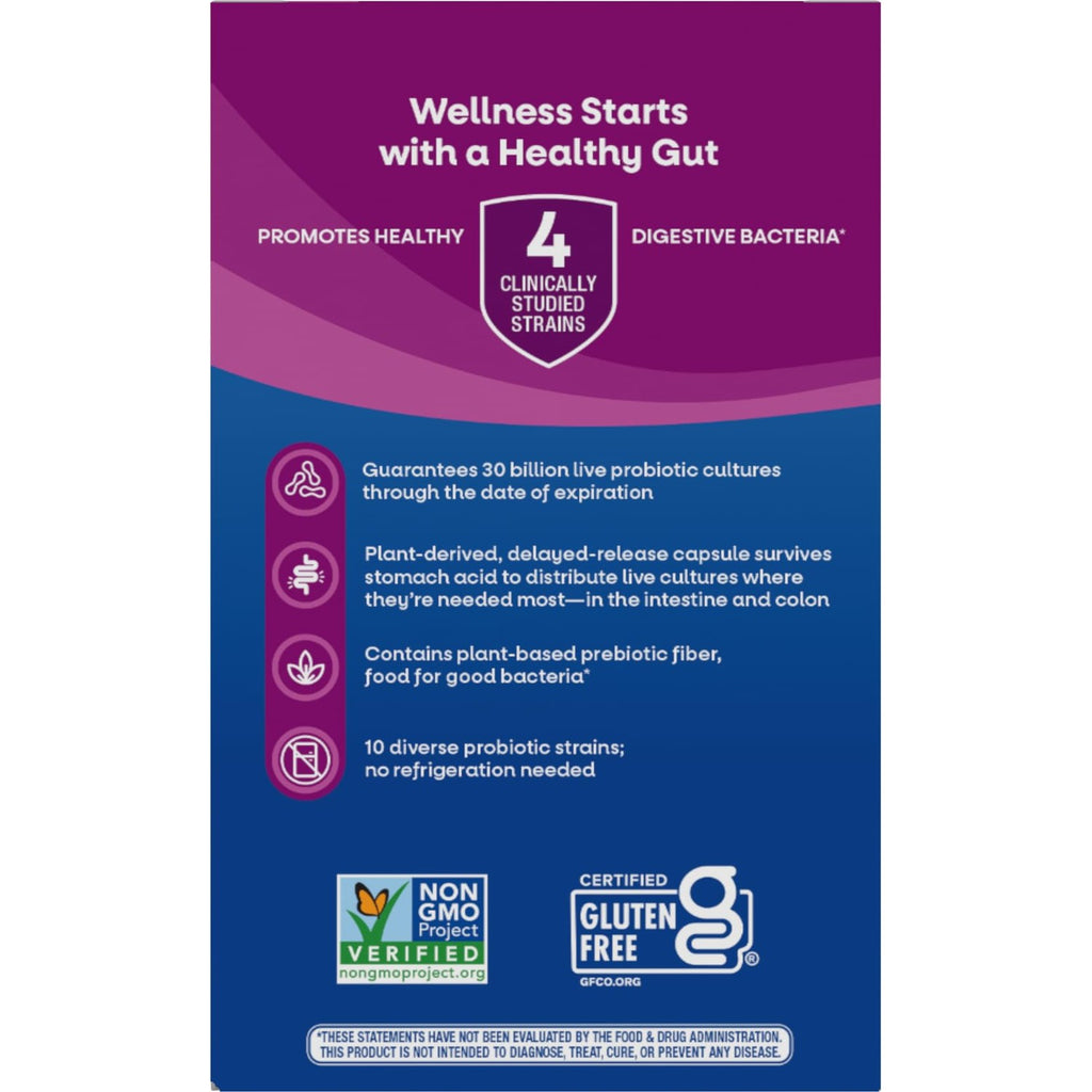 Nature's Way Fortify Women’s Probiotic 30 Billion CFU, 30 ct | Daily Multi-Strain Probiotic for Digestive, Vaginal, and Immune Support*, Once-Daily Capsule, No Refrigeration Required