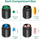 Buy now Opret Keychain Pill Holder, 3 Compartments Metal Small Pill Case, Waterproof Portable Travel Pill Box, Pill Container for Purse (Black) at indiglob india