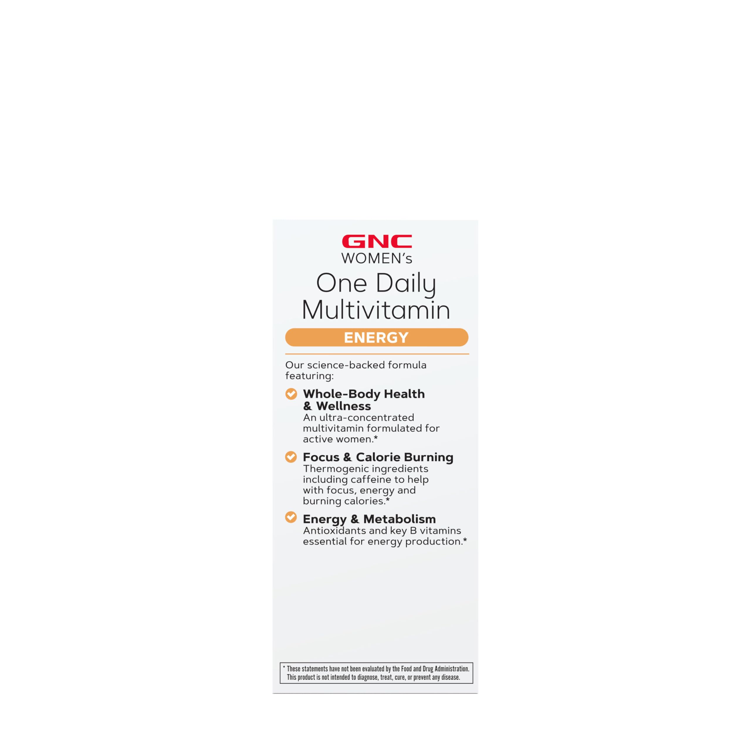 Buy now GNC Women's | Women's Multi Energy & Metabolism | 1 Daily at indiglob india