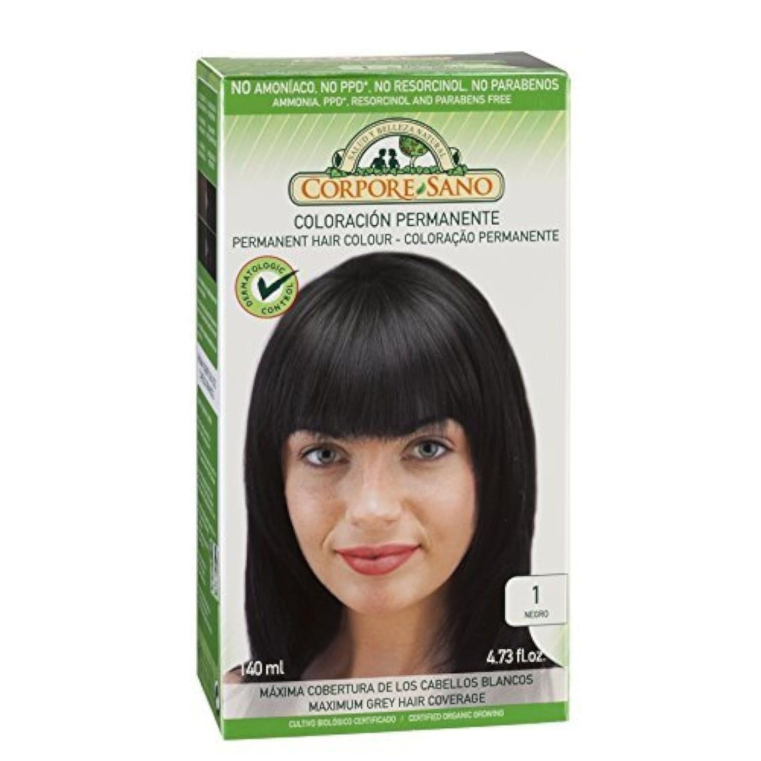 Buy now Corpore Sano Permanent Hair Color Dye(Does Not Contain:PPD, AMMONIA, RESORCINOL, PARABENS.(~ 1 Black) at indiglob india