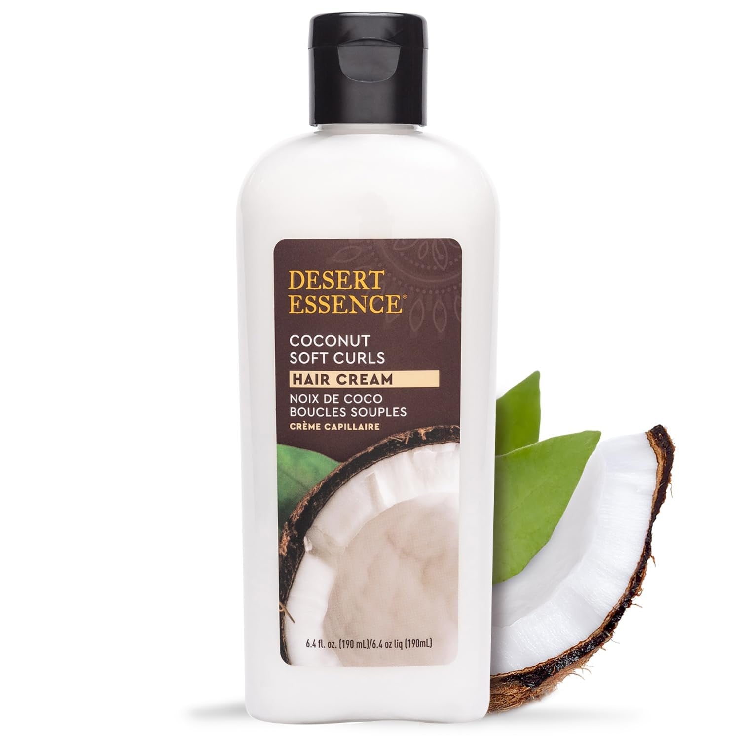 Buy now Desert Essence Coconut Soft Curls Hair Cream - Botanically-Based Curl Cream for Curly Hair - Silicone-Free - Hydrating with Coconut Oil, Black Oat Extract - Vegan, Gluten-Free, Cruelty-Free, 6.4 oz at indiglob india