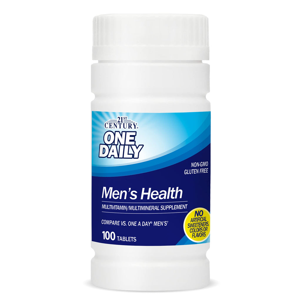 21st Century One Daily Men's Health Multivitamin Tablets, 100 Count | Complete Daily Multivitamin & Multimineral, Compare VS. One A Day® Men's, Men with Lycopene, Zinc & Lutein for Heart