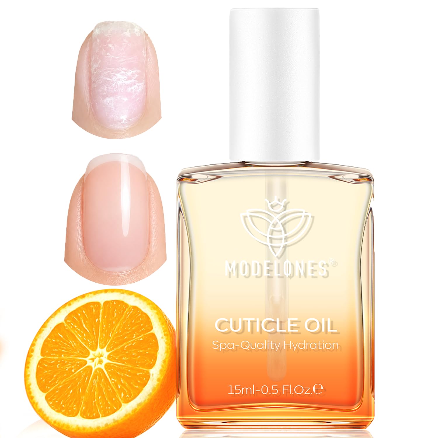 Modelones Nail Strengthener and Growth Oil, Clear Nail Repair for Damaged | Nails Hardener Extra Strong and Growth Repair Mode Gifts Strengthening Polish for Broken Nail Care Women 15ml 0.51 Fl Oz