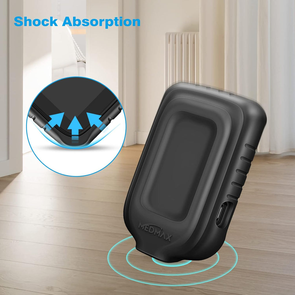 Buy now Silicone Case for Freestyle Libre 3 2 / Libre Reader, Lightweight Shockproof Anti Slip Protective Cover Soft Gel Skin with Raised Bezel (Black) at indiglob india