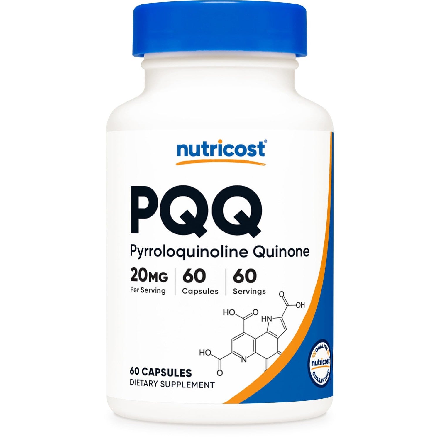 Nutricost PQQ (Pyrroloquinoline Quinone) 20mg, 60 Capsules | Vegetarian Capsules, GMO-Free, Gluten Free