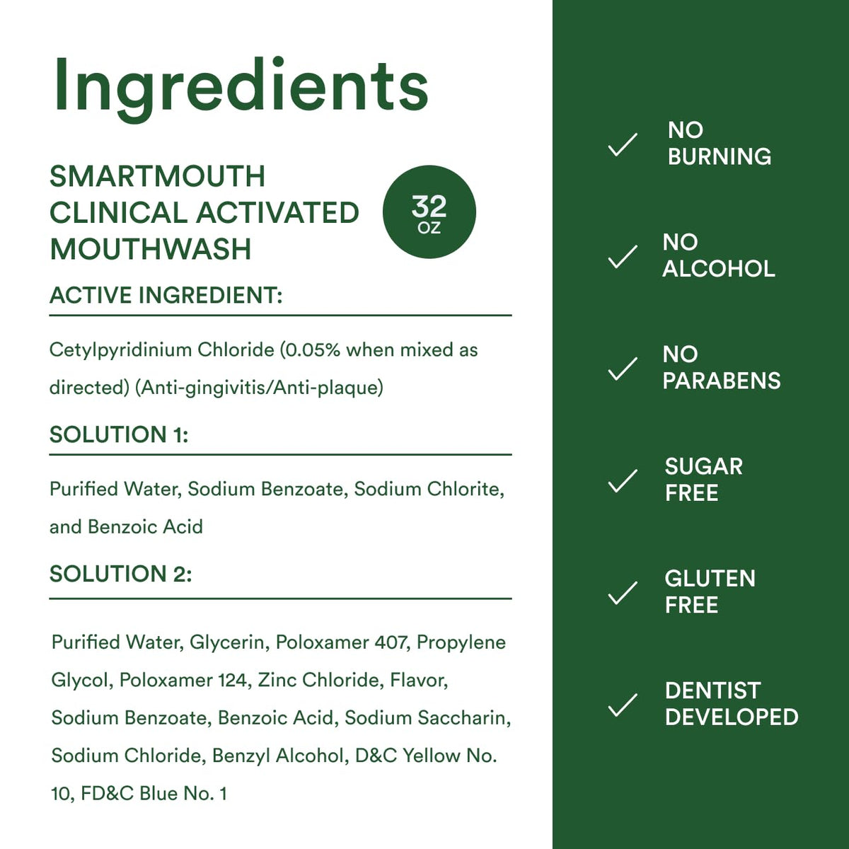 SmartMouth Clinical 2-Bottle Activated Mouthwash System, 16 fl oz Each