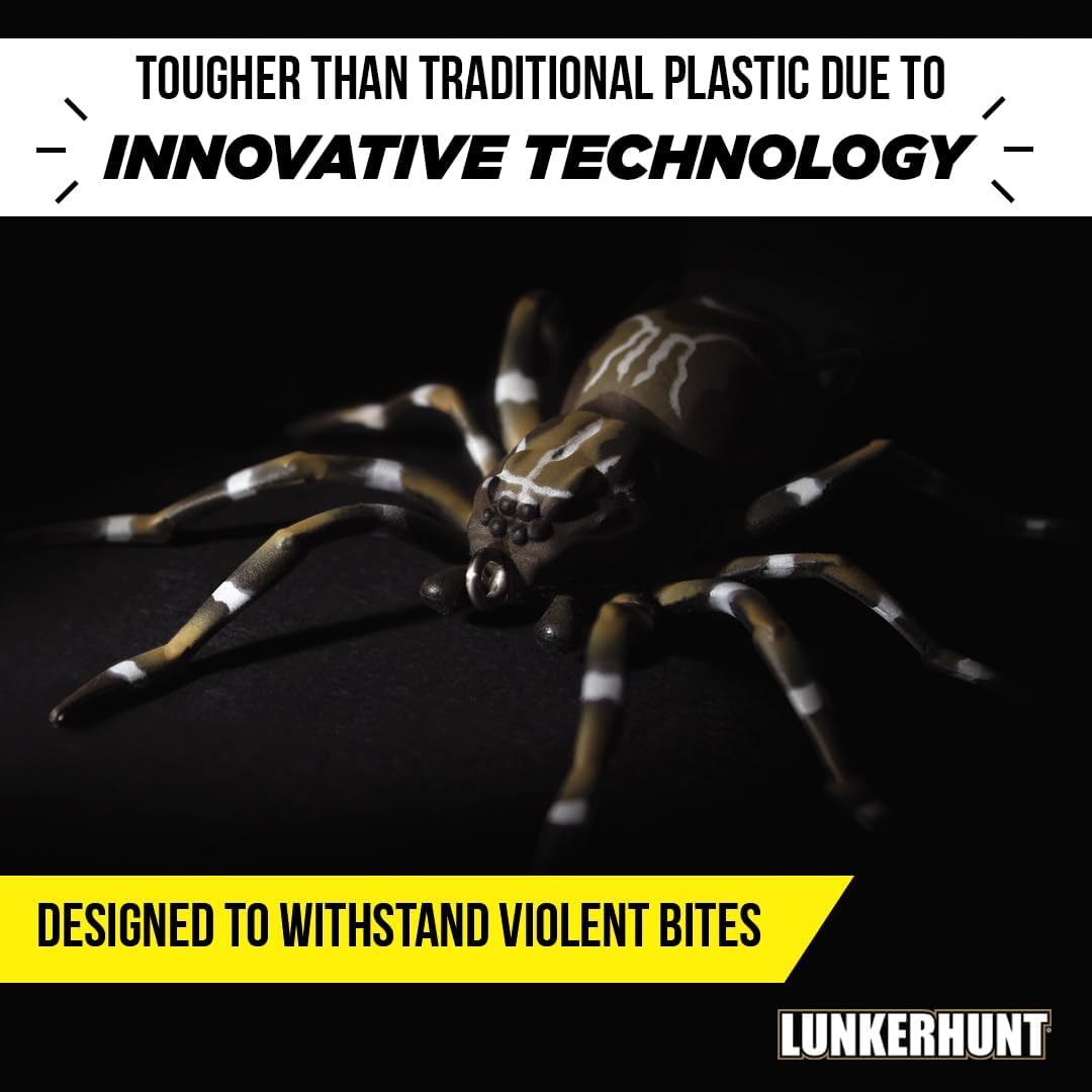 Buy now LUNKERHUNT Phantom Spider Lure for Bass Fishing (2.5 Inch) | Topwater Spider Fishing Lure with Natural Walking Action | Soft Hollow Body Weedless Hooks for Trout and Pike at indiglob india