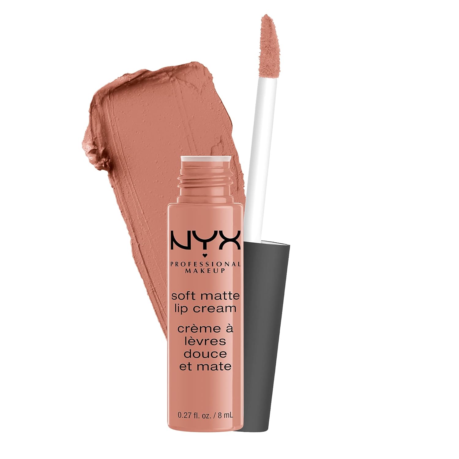 Buy now NYX PROFESSIONAL MAKEUP Soft Matte Lip Cream, Lightweight Liquid Lipstick - Milan (Dark Pink-Brown) Stockholm 0.27 Fl Oz (Pack of 1) at indiglob india