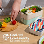 Reusable Ice Packs for Lunch Box and Coolers, Soft Flexible BPA Free 4 Pack
