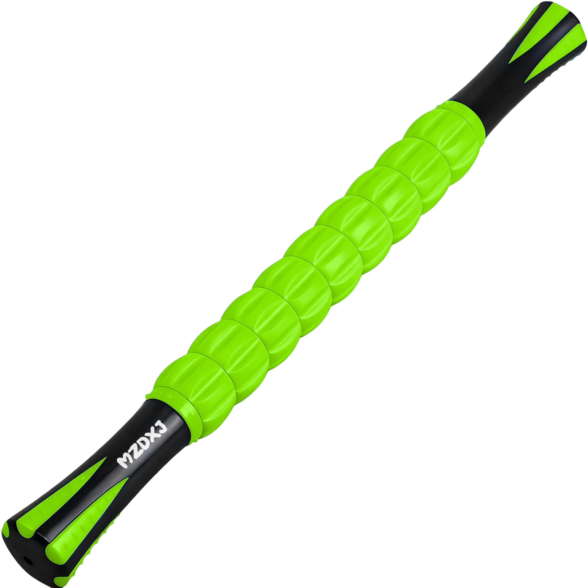 Buy now Muscle Roller Massage Roller Stick- Deep Tissue Fascia Blaster for Myofascial Pain Relief, Lymphatic Drainage & Body Sculpting, Handheld Physical Therapy & Recovery Tool (Black White-24 inch) Green at indiglob india
