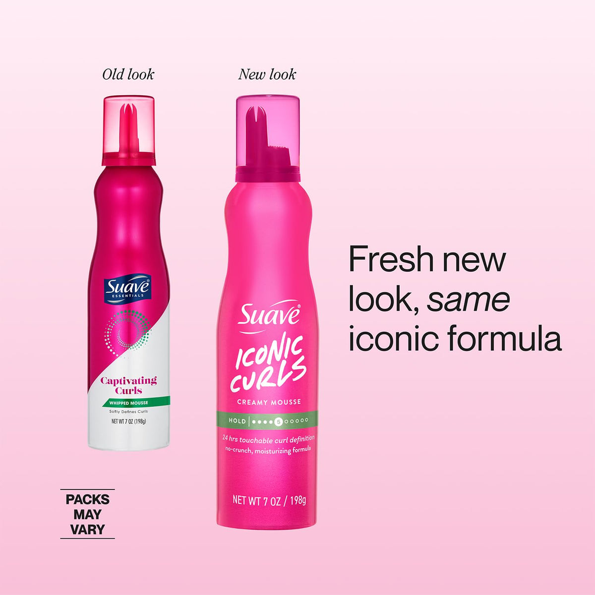 Suave Iconic Curls Mousse for Curly Hair 2-Pack, 7 Oz Ea