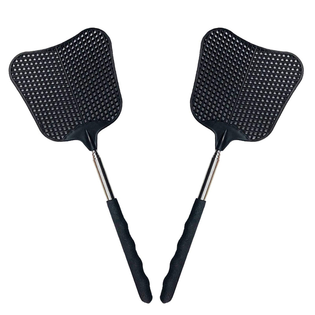 2Pack Telescopic Fly Swatters, Plastic Fly Swatter, Extendable Flyswatter