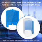 20 PCS Refill Cartridges Compatible with Raid Light Trap Refills Glue Boards Replacement Set, Refill Cartridges Compatible with STEM Blue Light Trap, Double-Sided Adhesive Sticky Traps Glue Cards