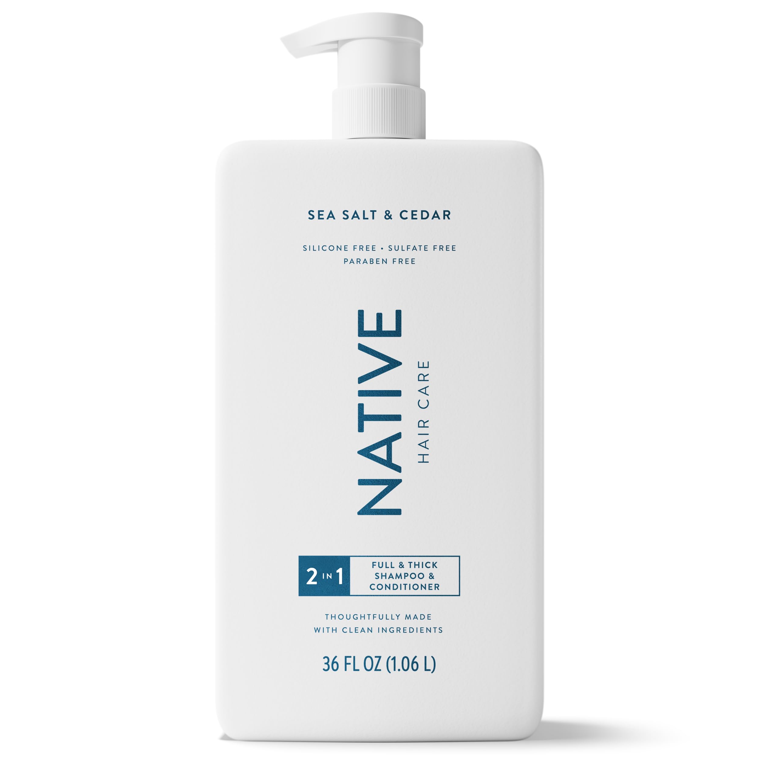 Native Full & Thick 2-in-1 Shampoo & Conditioner Sea Salt & Cedar 36 fl Oz.