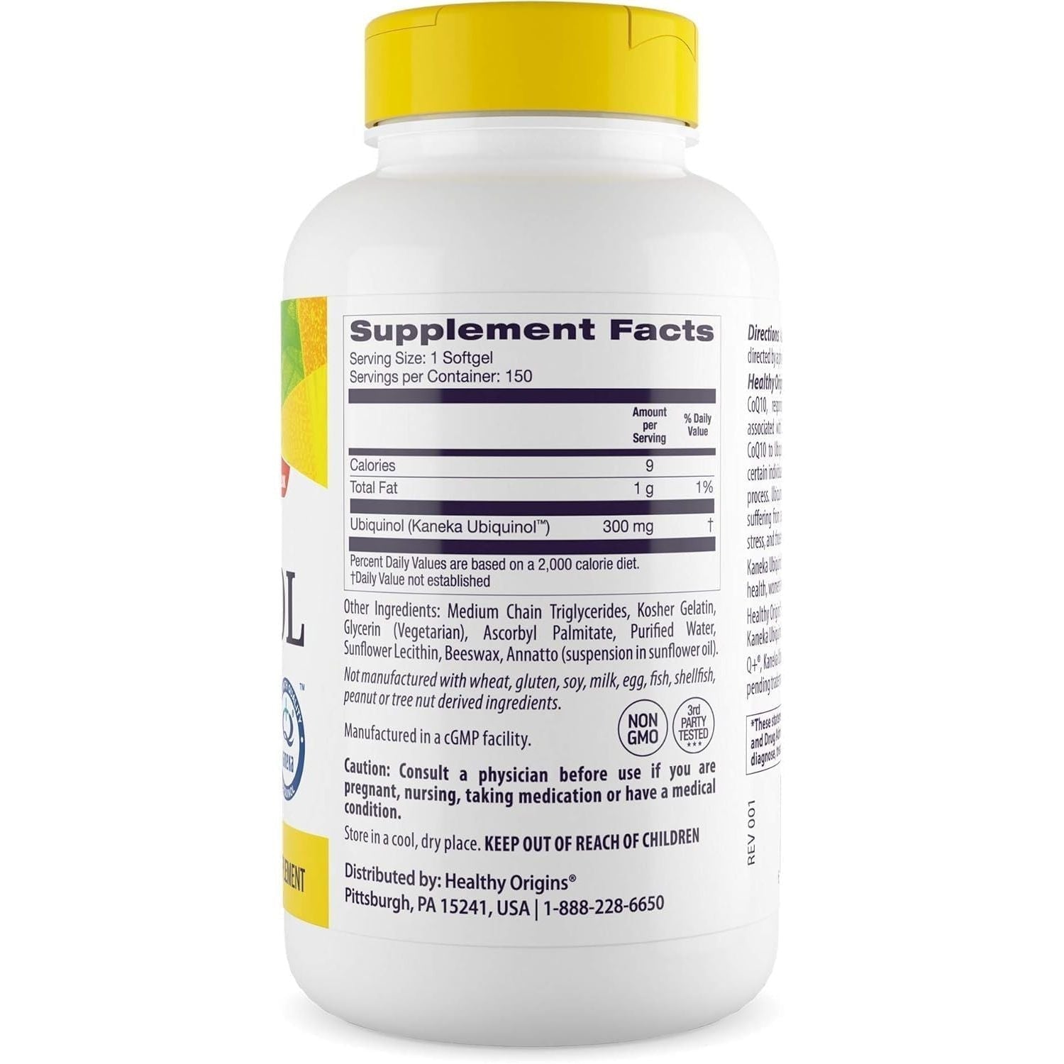 Buy now Healthy Origins Ubiquinol (Active Form of CoQ10), 300 mg - Ubiquinol Supplements for Heart Health & Antioxidant Support - Gluten-Free & Non-GMO Supplement - 150 Softgels at indiglob india