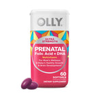 OLLY Ultra Strength Prenatal Multivitamin Softgels, Omega-3s - 60 Count